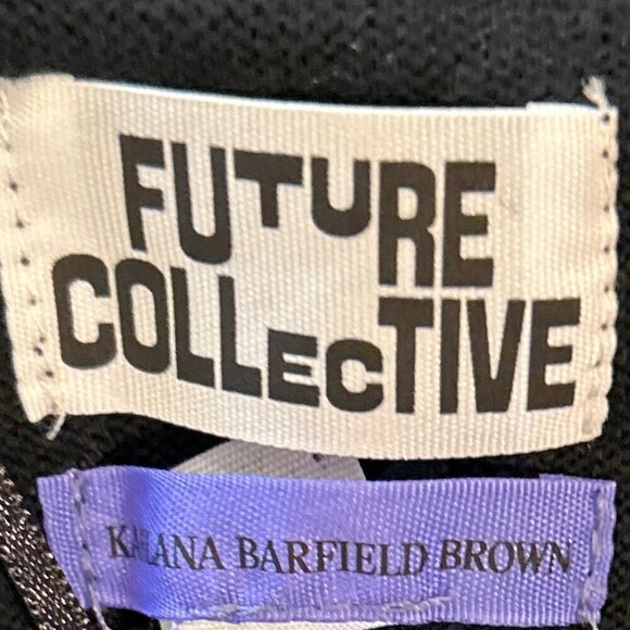 NWT Future Collective Black Boxy Wrap Sweater Wardrobe Staple Minimalist - Picture 6 of 9